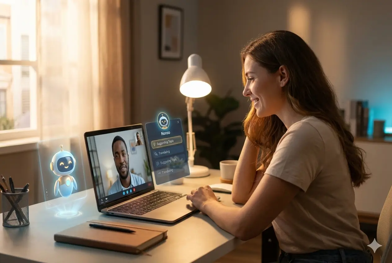 Our AI assistant who keeps your conversations alive. When things get quiet, Nonso helps keep it flowing.